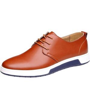 ZZHAP Men's Casual Oxford Shoes Breathable Flat Fashion Sneakers